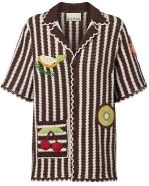ALÉMAIS Crocheted Cotton Shirt - Multicolour