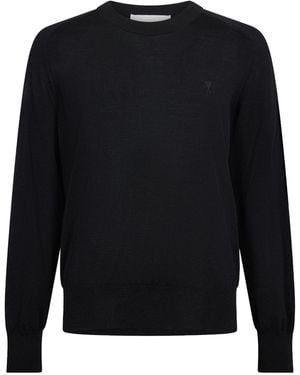 Ami Paris Classic Crew Neck Jumper - Black