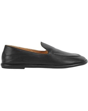The Row Canal Leather Loafers - Black