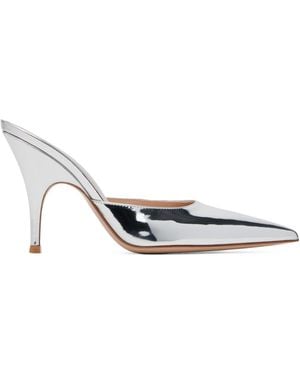 Gianvito Rossi Pointed-Toe High-Heeled Mules - White