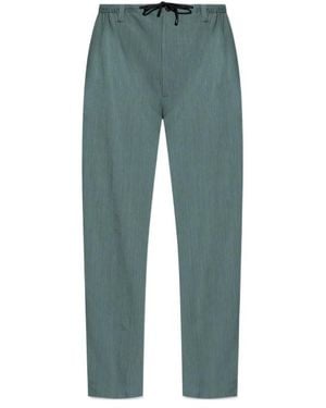 Dries Van Noten Drawstring-Waist Cropped Trousers - Green