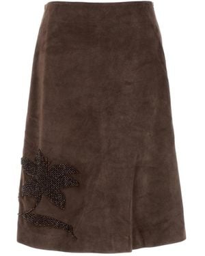 16Arlington Dafne Midi Skirt - Brown