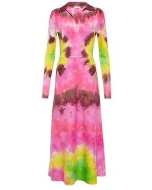 Gabriela Hearst Tie-Dye Midi Dress - Pink