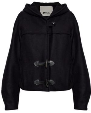 Isabel Marant Long-Sleeved Hooded Casual Jacket - Black