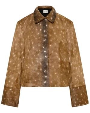 St. Agni Fawn-Print Jacket - Brown