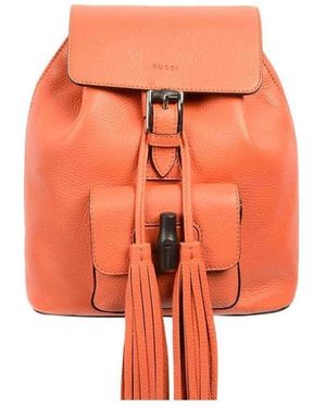 Gucci Bamboo Sac Series Backpacks - Orange