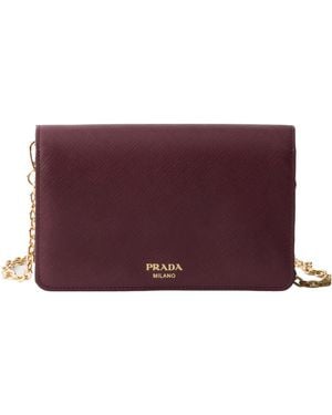 Prada Saffiano Leather Mini-Bag - Purple