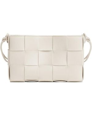 Bottega Veneta Cassette Leather Shoulder Bag - Natural