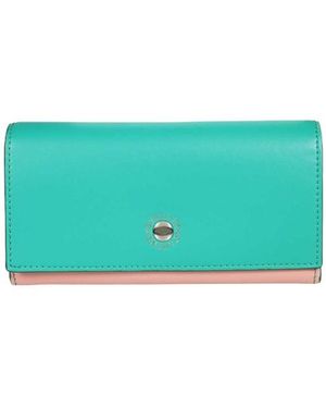 Stella McCartney Two-Tone Continental Wallet - Blue