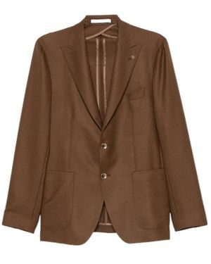 Tagliatore Single-Breasted Suit Jacket - Brown
