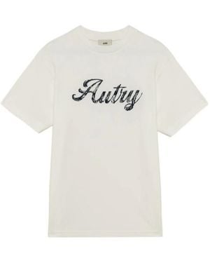 Autry Logo-Print Cotton T-Shirt - White