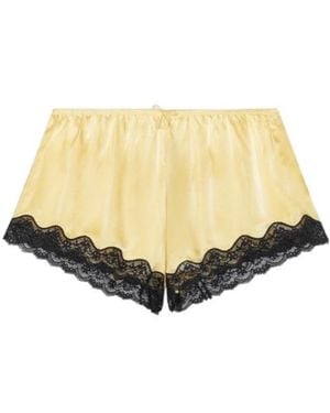 ROTATE BIRGER CHRISTENSEN Lace-Trim Bow-Detail Shorts - Natural