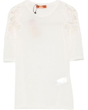 Ermanno Scervino Long-Sleeved Knit Top - White