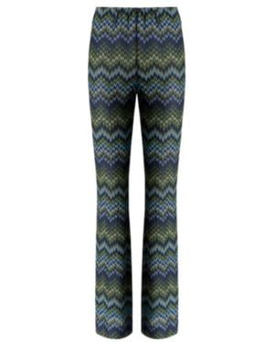 Missoni Snake Motif Viscose Flare Trousers - Grey