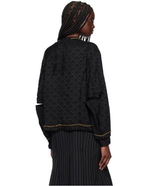 Undercover Patterned-Jacquard Jacket - Black