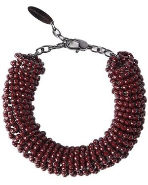 Brunello Cucinelli Hematite And Sterling Bracelet - Pink