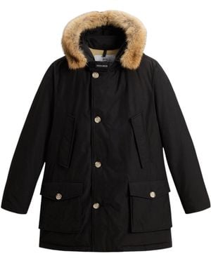 Woolrich Long-Sleeved Cotton-Padded Jacket - Black