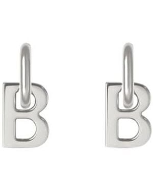 Balenciaga B Chain Xs Earrings - White