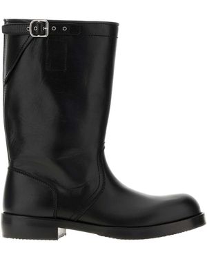 Dries Van Noten Round Toe Buckled Detailed Boots - Brown