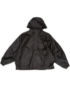 Rohe Hooded Leather Jacket - Black