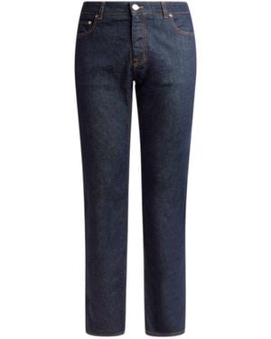 Etro Regular-Fit Cotton Denim Jeans With Pegaso Embroidery - Blue