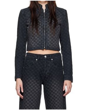 MISBHV Jacquard Cropped Jacket - Black