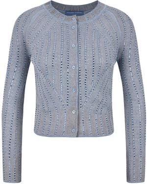 Ermanno Scervino Crew Neck Cardigan - Blue