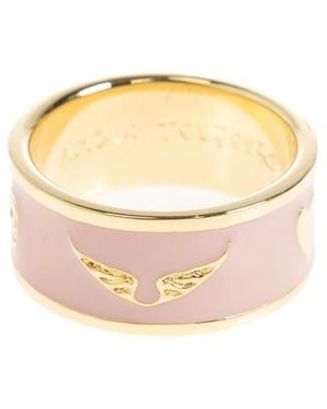 Zadig & Voltaire Skull-Motif Enamel-Detail Ring - White
