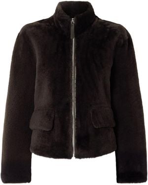 Proenza Schouler Solid Colour Shearling Jacket - Black