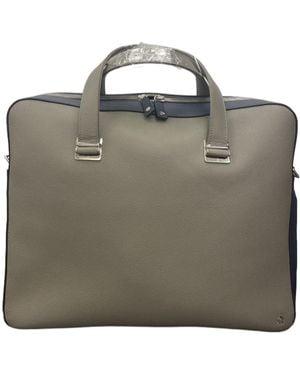 dunhill Logo Zipper Briefcase - Green