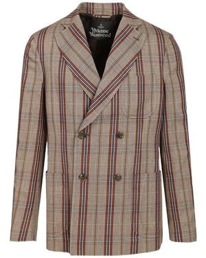 Vivienne Westwood Db Cruise Checked Blazer - Brown