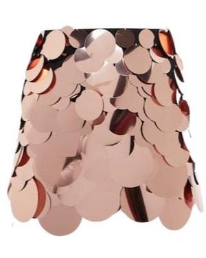 The Attico Embellished Mid-Rise Miniskirt - Pink
