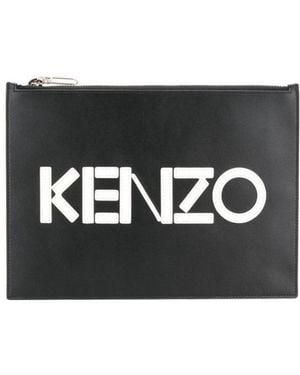 KENZO Logo Clutch - Black