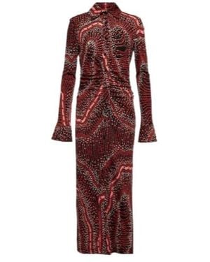 Altuzarra Claudia Printed Shirt Dress - Red