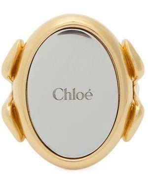 Chloé The Chloé Mirror Two-Toned Ring - Metallic