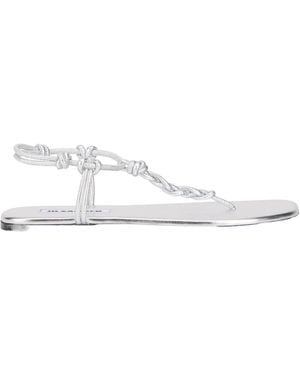 Jil Sander Knotted Strap Flat Sandals - White