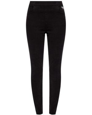 MSGM Logo Cotton Jeans - Black