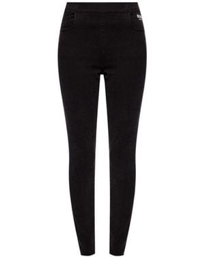 MSGM Logo Cotton Jeans - Black