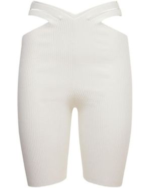 Dion Lee Hollowed-Out Casual Shorts - White