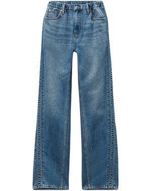 Alexander Wang Logo-Patch Jogging Harem Jeans - Blue