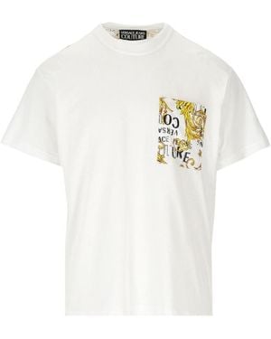 Versace Jeans Couture Logo-Print Cotton T-Shirt - White
