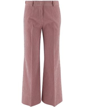 Ql2 Melodyb Striped Wide Leg Pants - Purple