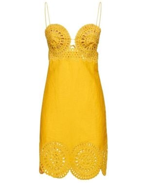 Stella McCartney Embroidery Mini Dress - Yellow