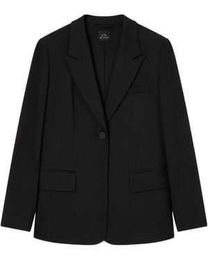 ARMANI EXCHANGE Single Button Blazer - Black