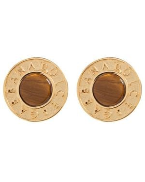 Dolce & Gabbana Logo Earrings - Metallic