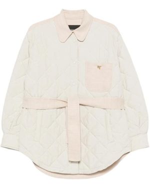 Fabiana Filippi Quilted Belted Casual Jacket - White