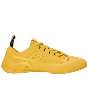 Loewe Logo-Trim Low-Top Sneakers - Yellow