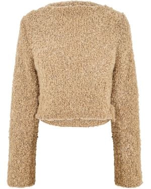 Magda Butrym Cropped Longsleeve Top - Natural