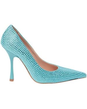 Liu Jo Leonie Hanne X Embellished Sculpted Heel Court Shoes - Blue