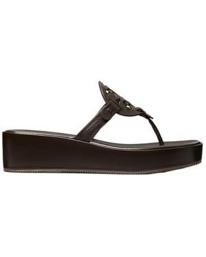 Tory Burch Miller Wedge Sandals - Brown